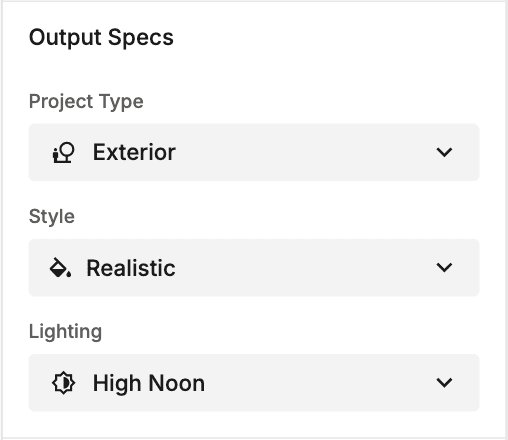 Select Output Type