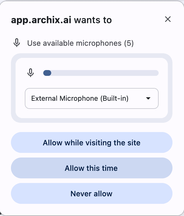 Allow Browser Permission