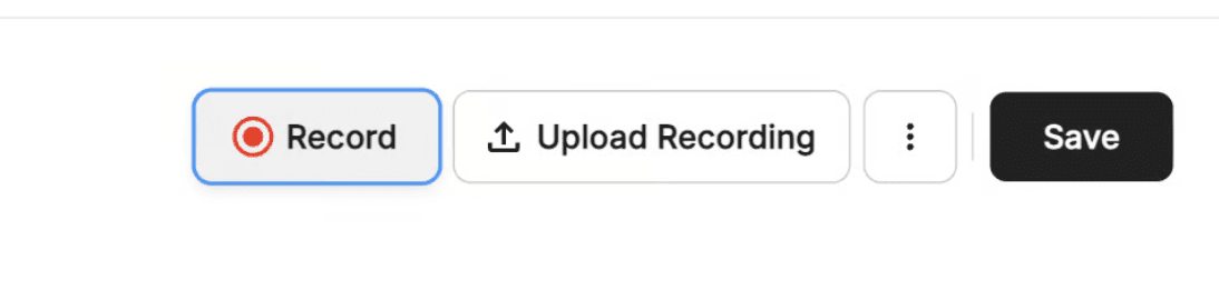 Record or Upload Recording