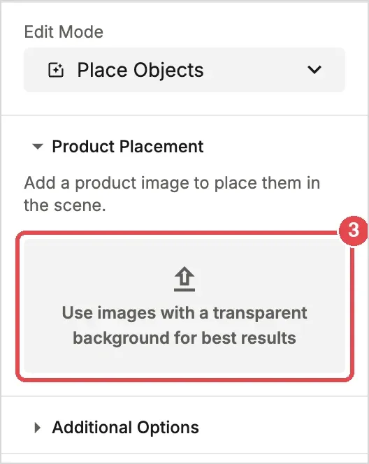 Step 3: the Product Placement area