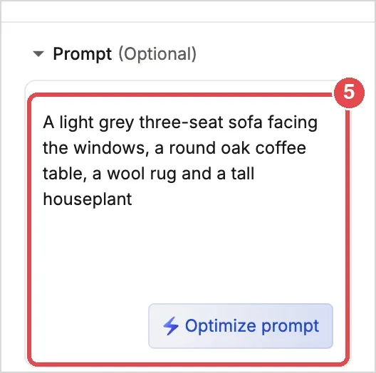 Step 5: the prompt field
