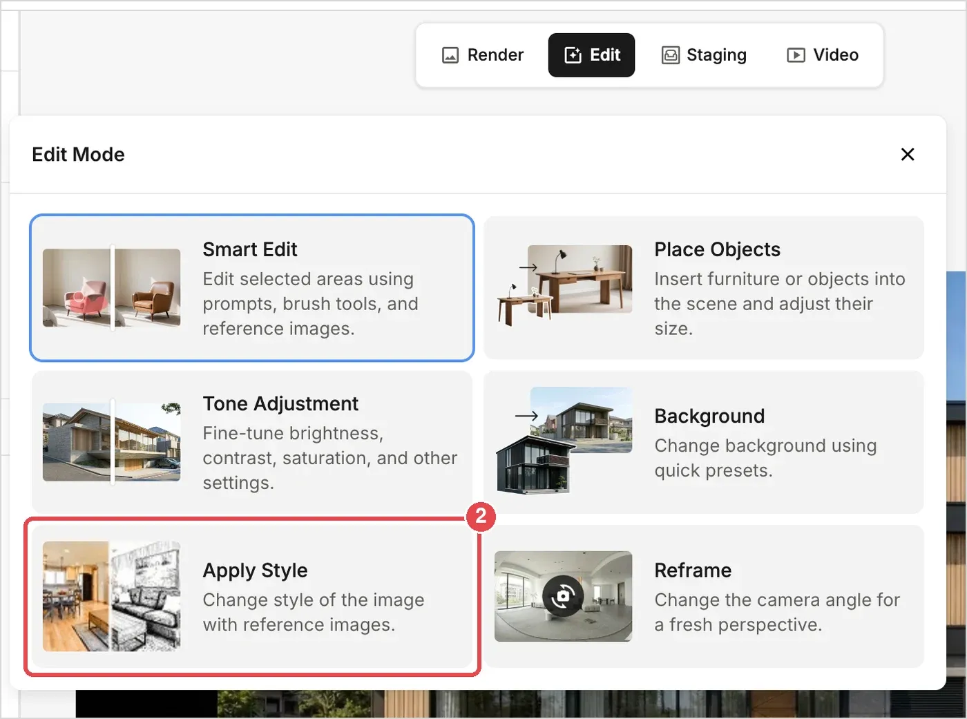 Step 2: Apply Style in the Edit Mode picker