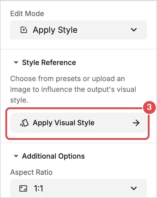 Step 3: the Apply Visual Style button